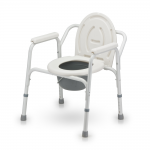 Кресло-туалет для инвалидов с опорной рамой и несъемными подлокотниками FS810