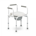 Кресло-туалет для инвалидов с опорной спинкой и откидными подлокотниками FS813