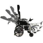Кресло коляска инвалидная с электроприводом MET COMFORT 85 раскладываемая в горизонталь, с self-откидной спинкой