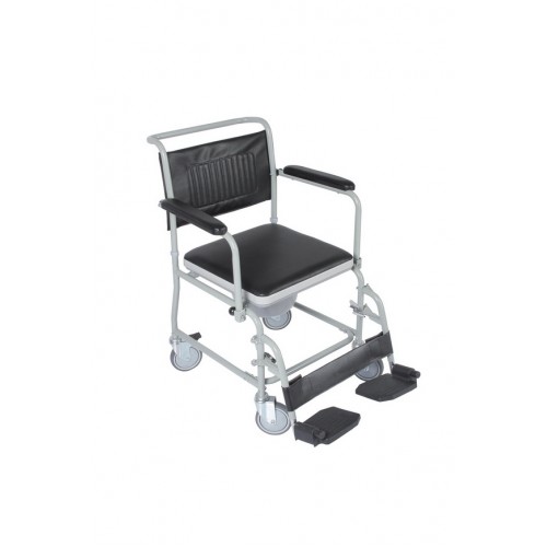 Складное туалетное кресло на колесах с подпорками для ног VCWK2 