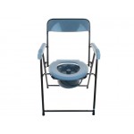 Складное кресло-туалет для инвалидов с опорой для спины и подлокотниками Akkord-Midi LY-2002