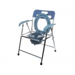 Складное кресло-туалет для инвалидов с опорой для спины и подлокотниками Akkord-Midi LY-2002L