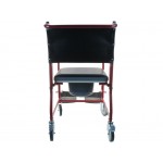 Кресло-каталка  с туалетным устройством для инвалидов и опорной спинкой LY-800-154