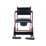 Кресло-каталка  с туалетным устройством для инвалидов и опорной спинкой LY-800-154