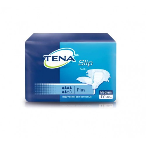 Дышащие подгузники TENA Slip Plus, размер по выбору: М, L, 30 шт./уп.
